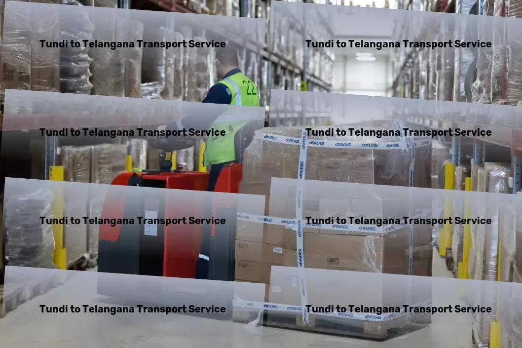 Tundi to Telangana Transport Heavy parcel shipping